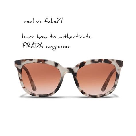 authenticate Prada sunglasses